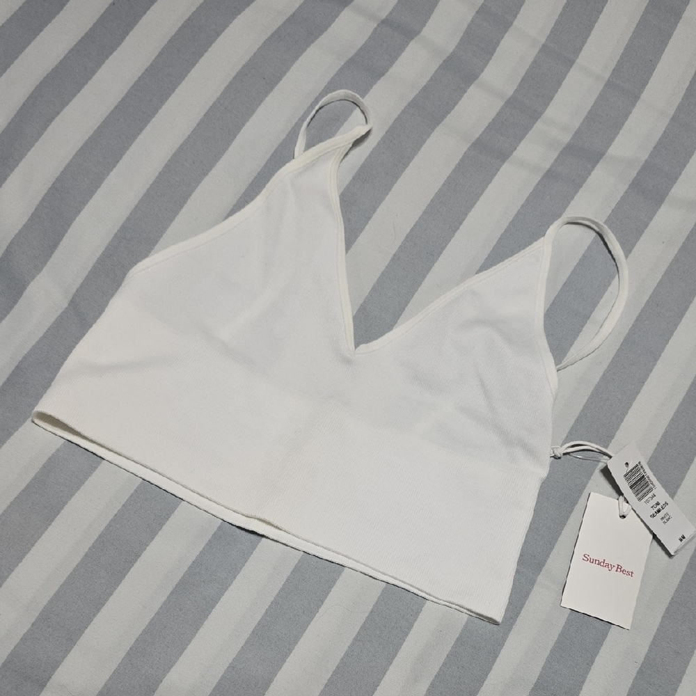 Sunday Best Pure White V-Neck Bandeau